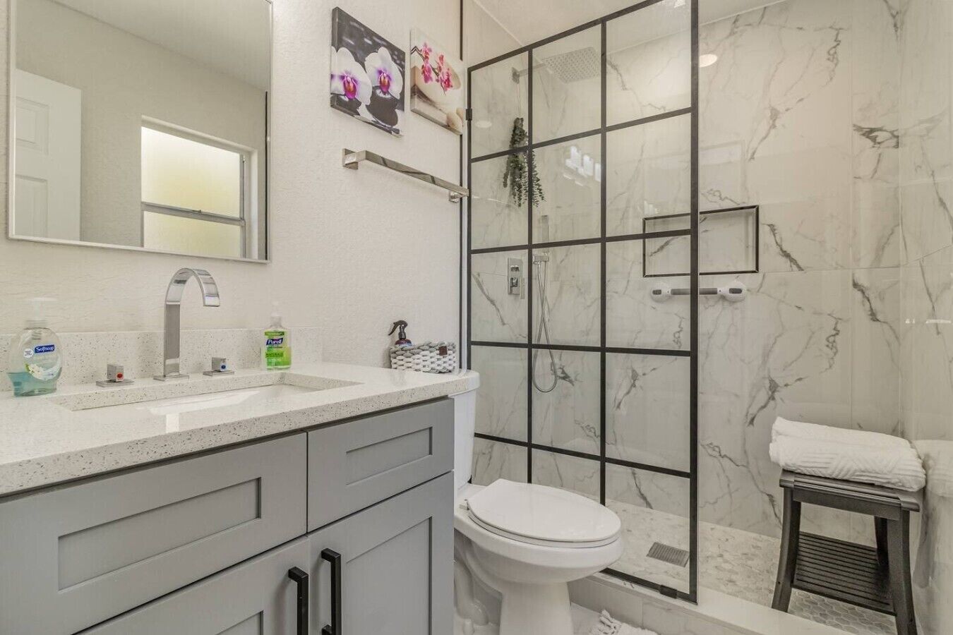 Shower, hair dryer