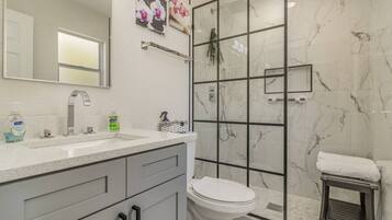 Shower, hair dryer