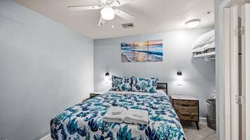 1 bedroom, iron/ironing board, travel crib, WiFi