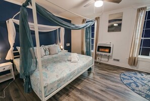 2 habitaciones, tabla de planchar con plancha, cuna de viaje y wifi 