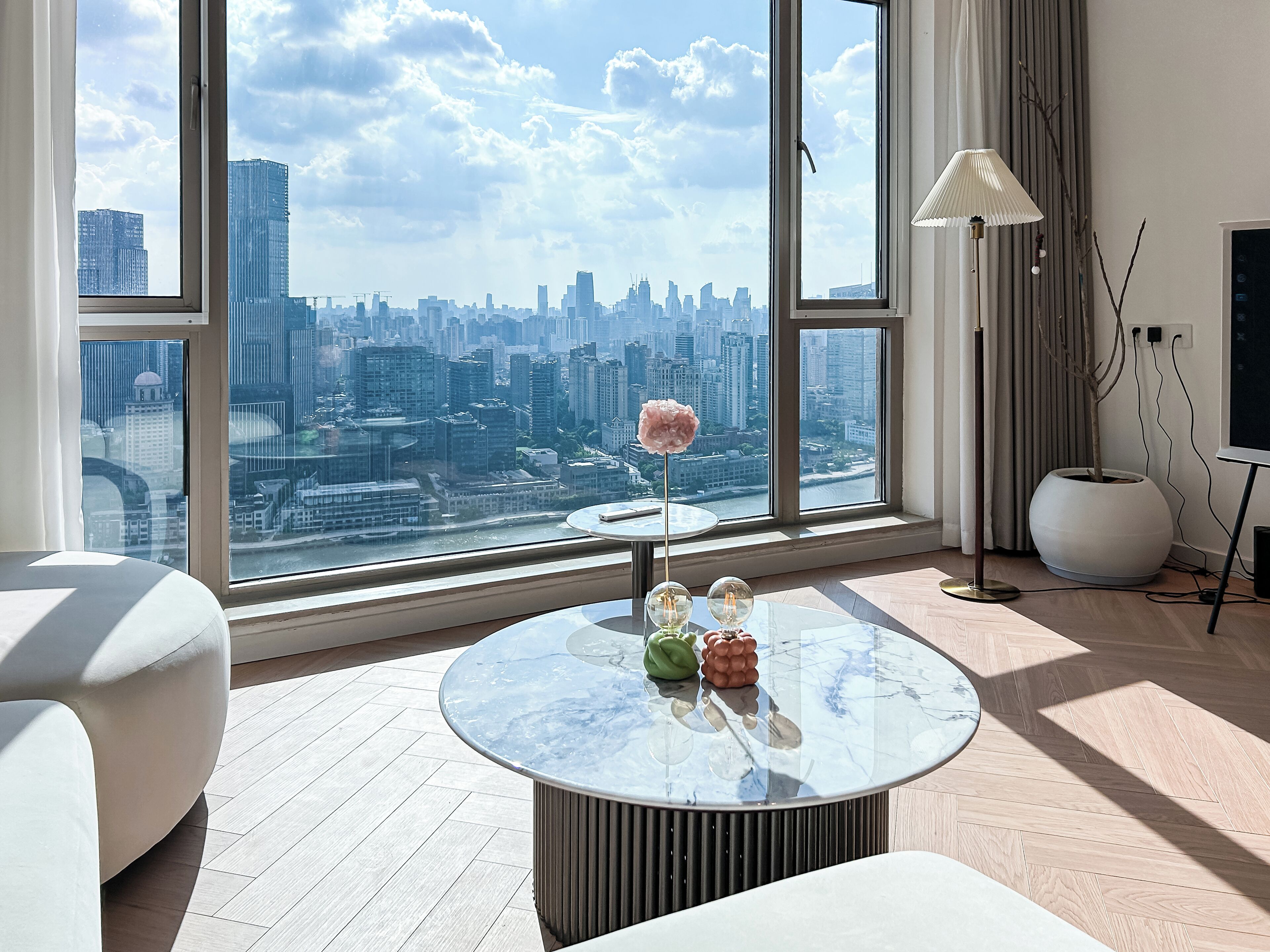 Family Suite, 2 Bedrooms, City View | Living area | TV