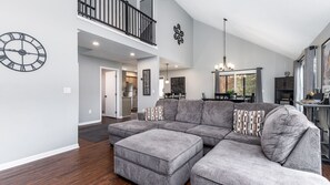 TV, fireplace, video games, DVD player - 3BdRoom Home w/ Hot Tub + Game Room (Galena)