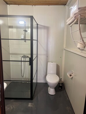 Slippers, towels, soap, shampoo