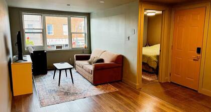 Beamsville 1 Bedroom Suite - Centrally Located. Modern Rustic theme. Top Floor.