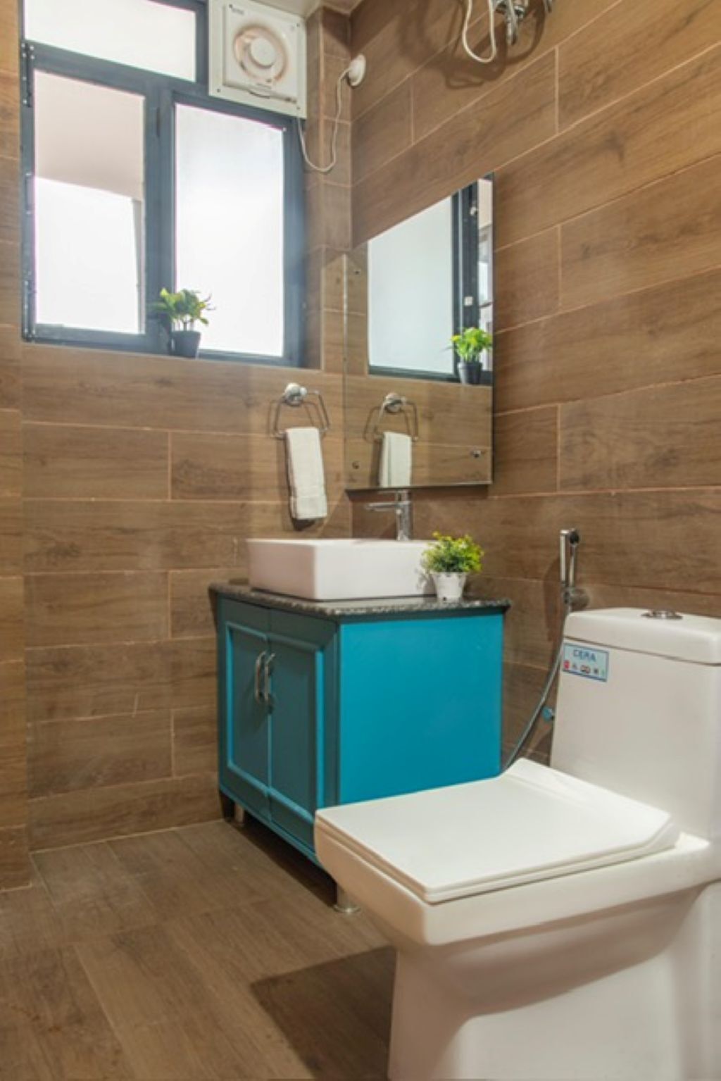 Shower, towels, soap, toilet paper