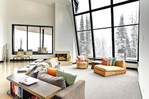 Studio (6 Bedrooms) | Living room | TV, fireplace, foosball, table tennis - KBM Resorts Walk to Slopes, Sports Court, Private Home Theater, Sleeps 17, Outdoor Hot Tub Pco-184m (Park City)