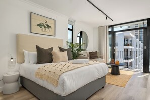 In-room safe, iron/ironing board, Internet, bed sheets - The York | Designer CBD Apartment (Cape Town)