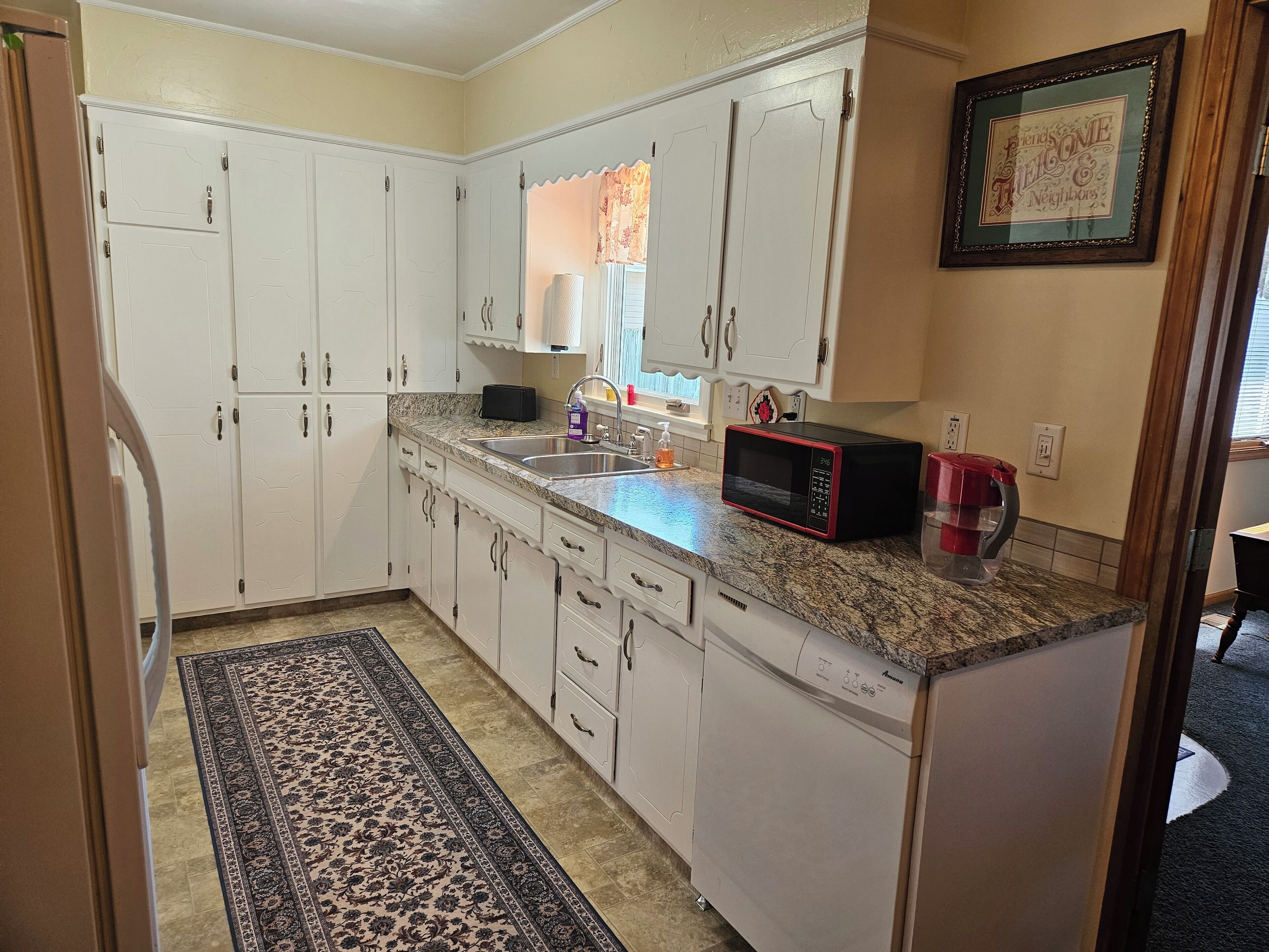 Microwave, oven, stovetop, dishwasher