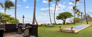 Terrace/patio - Cozy 1-bedroom condo with AC in quaint Kapaa, Kauai, Hawaii. (Kapaʻa)