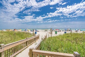 Sun-loungers, beach towels - Walk to Waves; Modern 2 BR Only 1 Block from the Beach (Myrtle Beach)
