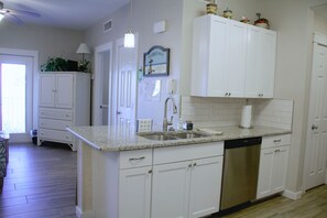 Fridge, microwave, oven, stovetop - Compass Bayfront Condo-  A3; Pool & Close to Beach (Corpus Christi)