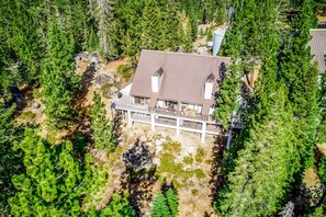 A modern house surrounded by dense forest. - Eagle's Nest - Condo in Huntington Lake (Big Creek)