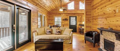 Télévision, cheminée