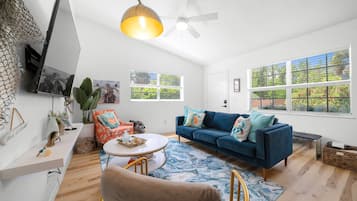 Ferienhaus, 3 Schlafzimmer, Nichtraucher, Haustiere gestattet | Wohnbereich