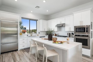 Coffee/tea maker, fridge, microwave, oven - Desert Standard • Modern 3-Level Desert Oasis • Steps to Old Town + Heated Pool (Scottsdale)