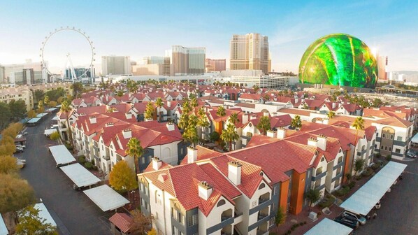 منظر من الجو على ارتفاع عالٍ