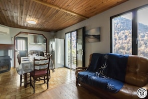 TV, fireplace - Le Chalet Barimale - MELLES (MELLES)