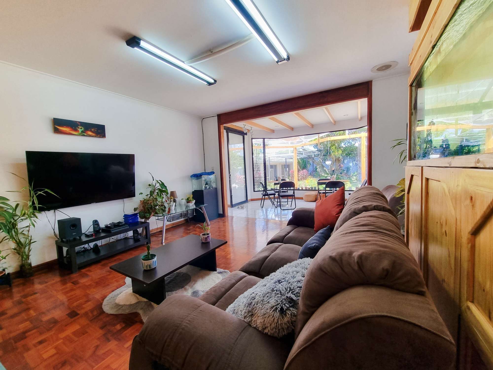 TV, video games, DVD player, table tennis