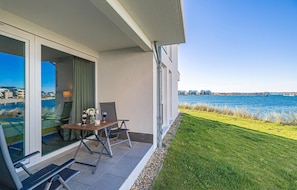 Outdoor dining - Nice apartment in OstseeOlpenitz with sauna (OstseeOlpenitz)