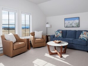 TV, fireplace - Fall Line Chalet with Hot tub and Teton Views (Driggs)