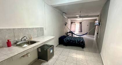 Hotel with private rooms with air conditioning and hot water.