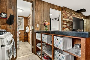 Microwave, stovetop, coffee/tea maker, toaster