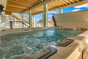 Outdoor spa tub - Hot Tub | Ocean Views | Fenced Yard (Crystal Beach)