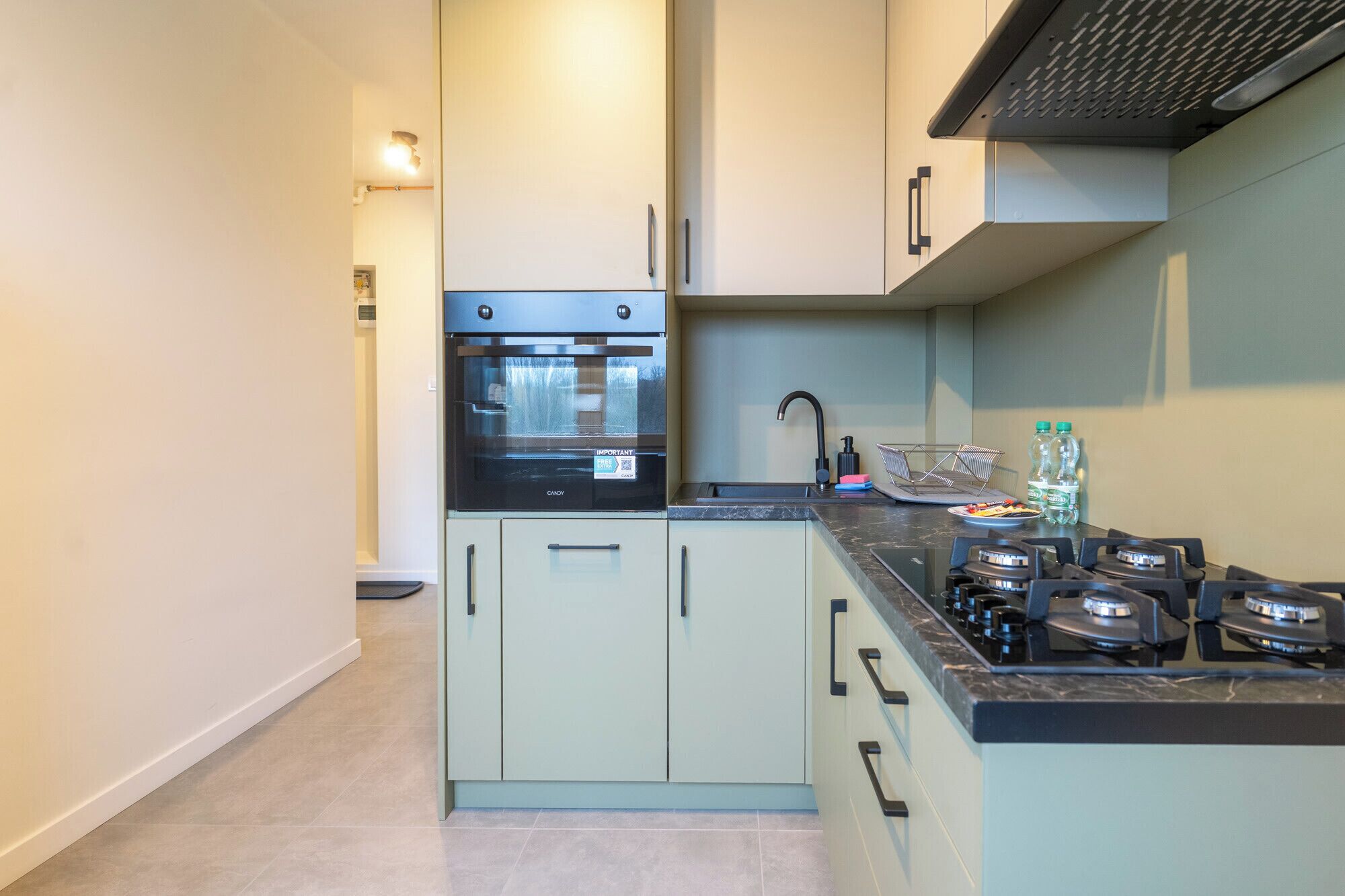 Fridge, oven, stovetop, dishwasher