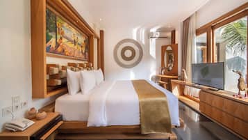 Villa, 2 Bedrooms, Private Pool, Garden View | Minibar, in-room safe, desk, laptop workspace