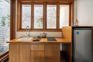 Villa, 2 Bedrooms, Private Pool, Garden View | Private kitchenette | Mini-fridge, coffee/tea maker, electric kettle - Harsono Boutique Resort Bali (Batubulan)