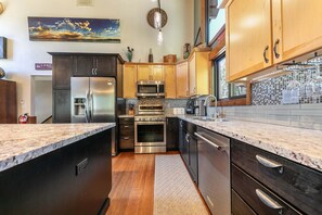 Fridge, microwave, oven, stovetop - Luxury Tahoe Cabin By Tahoe Getaways - Minutes to the Lake! (Kings Beach)