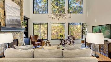 Télévision, cheminée, jeux vidéo