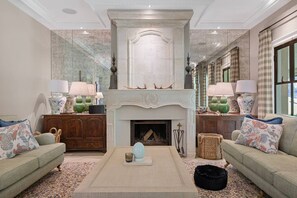 TV, fireplace, stereo