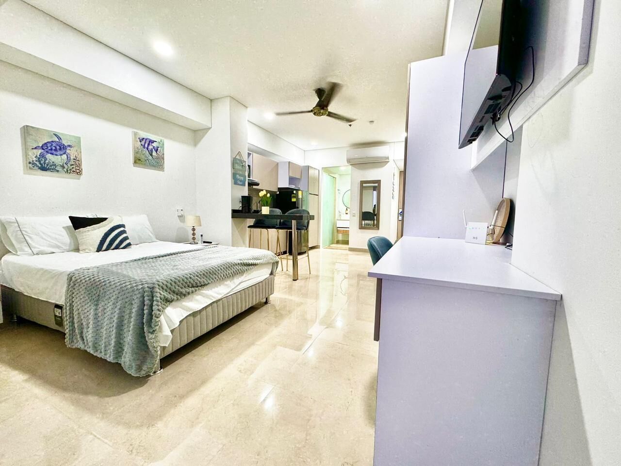 Desk, iron/ironing board, free WiFi, bed sheets