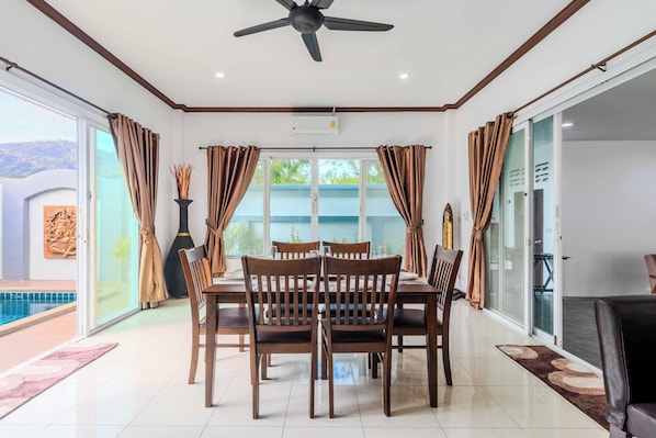 Vila, varanda | Cozinha privada