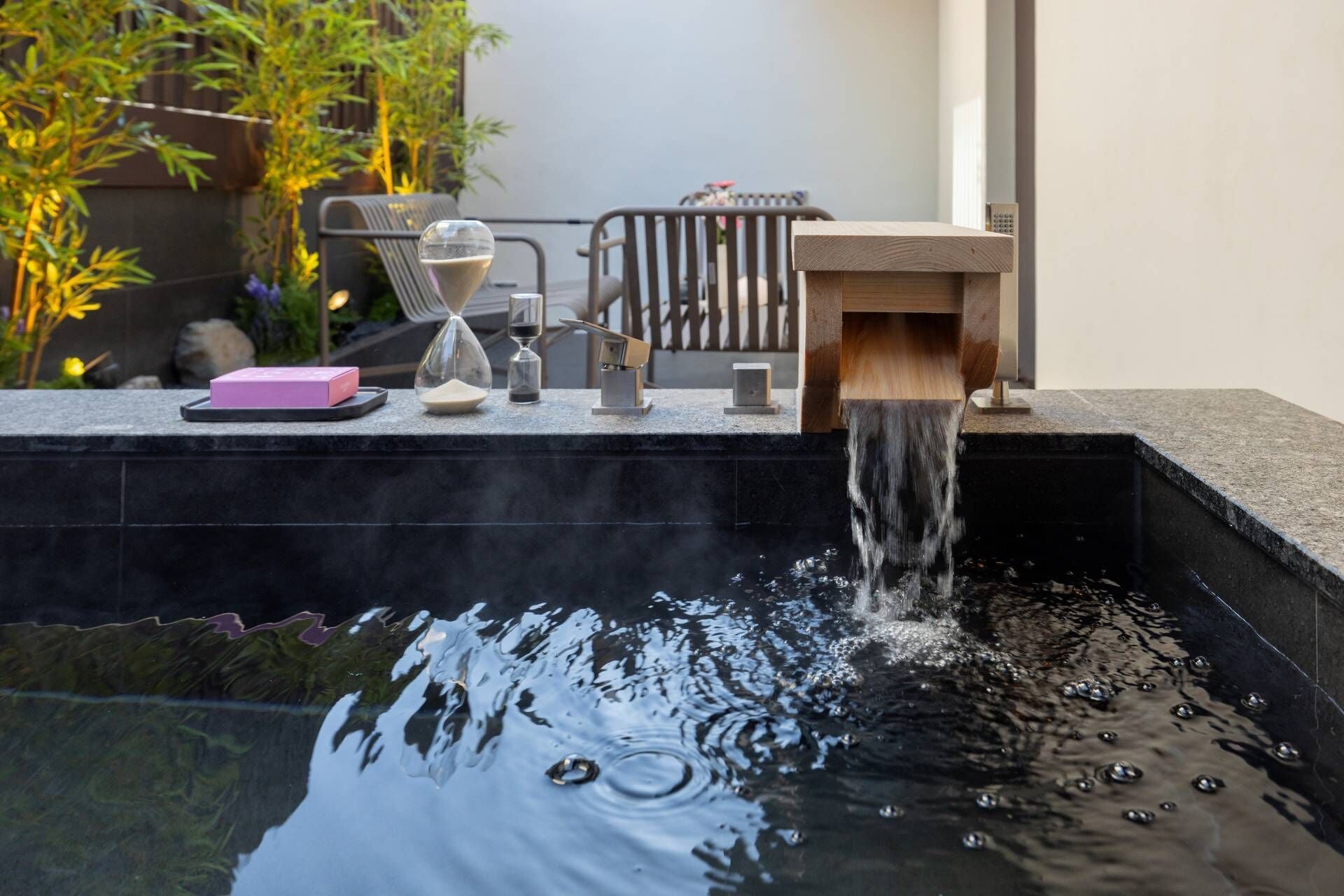 Individually decorated, individually furnished, desk, laptop workspace