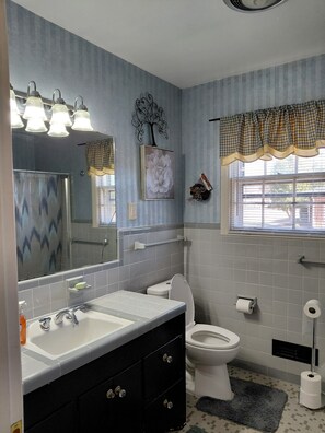 Deluxe Room, 1 King Bed, Non Smoking, City View | Bathroom - Large Desirable Corner House (Loris)