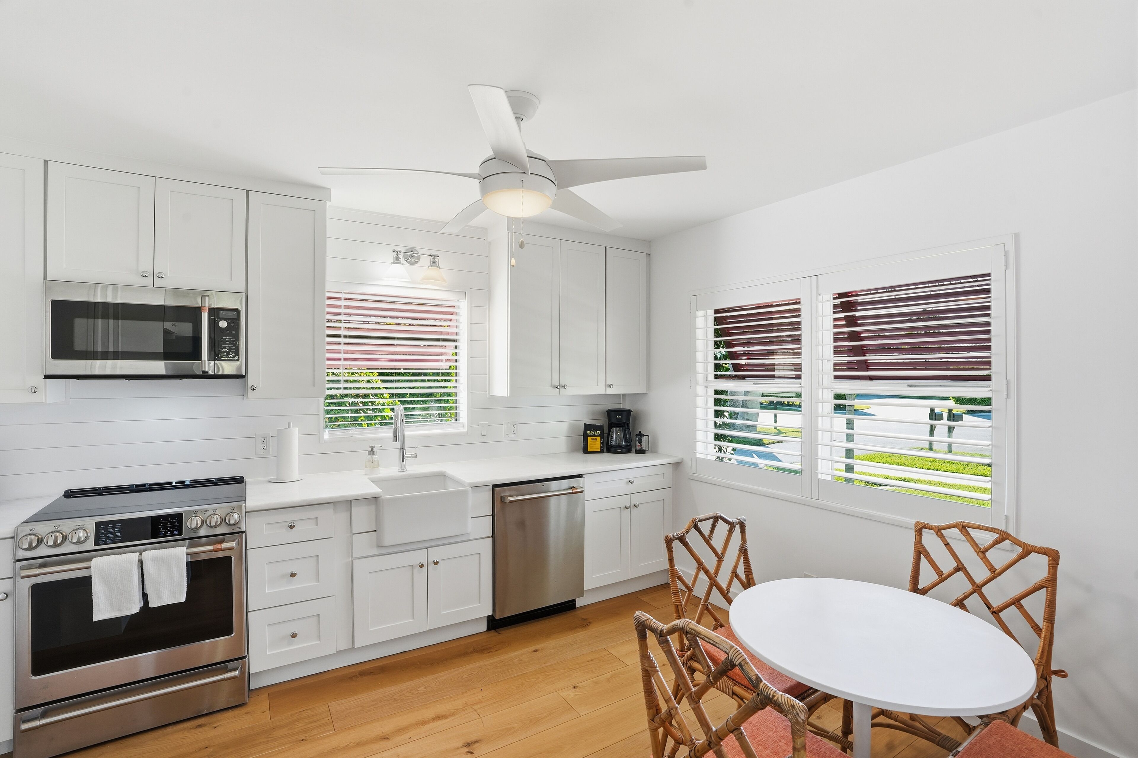 Microwave, oven, stovetop, dishwasher