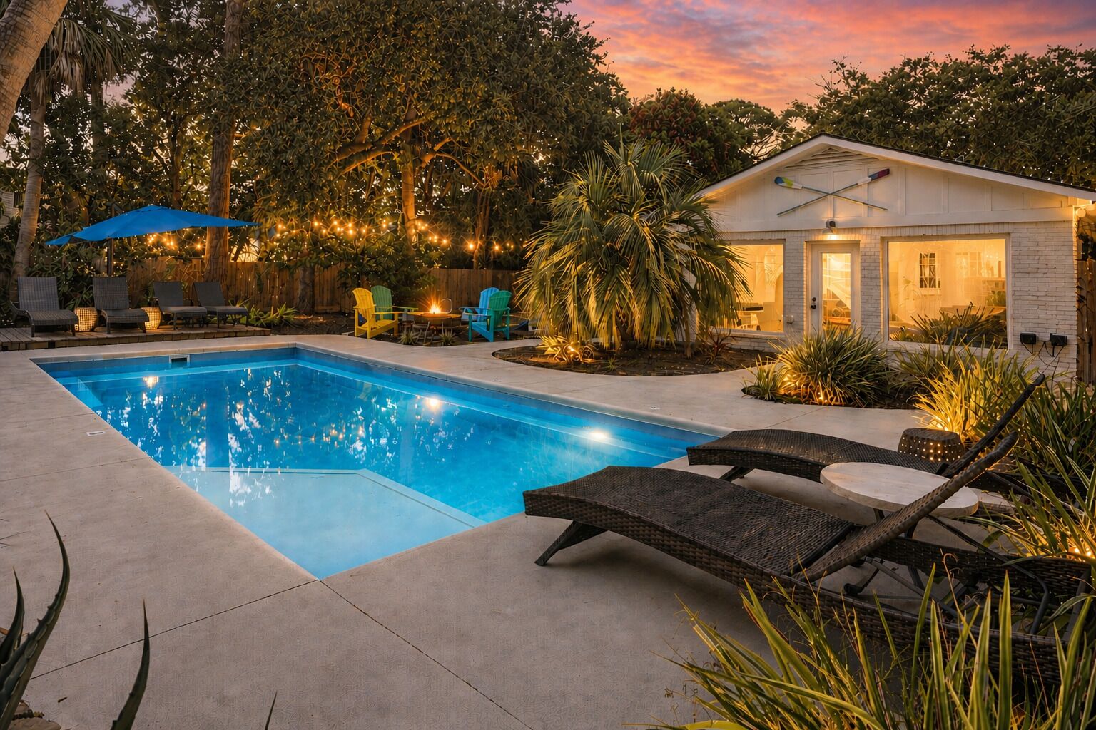 A heated pool