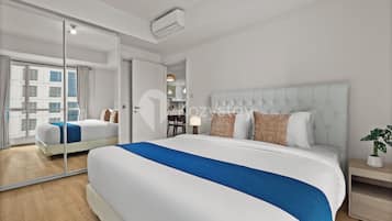 Apartment, 2 Bedrooms, City View | Desk, laptop workspace, iron/ironing board, free WiFi