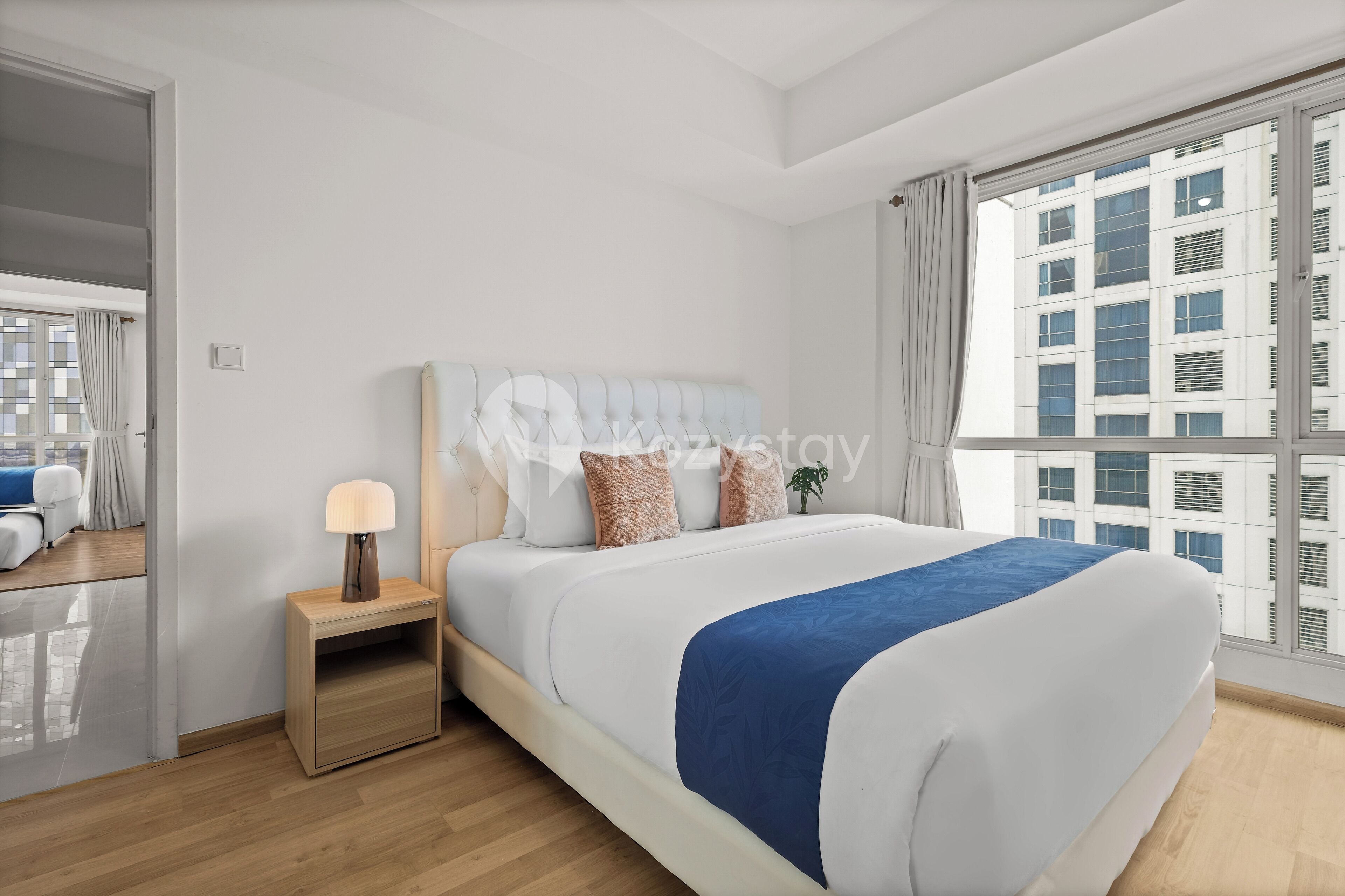 Apartment, 2 Bedrooms, City View | Desk, laptop workspace, iron/ironing board, free WiFi