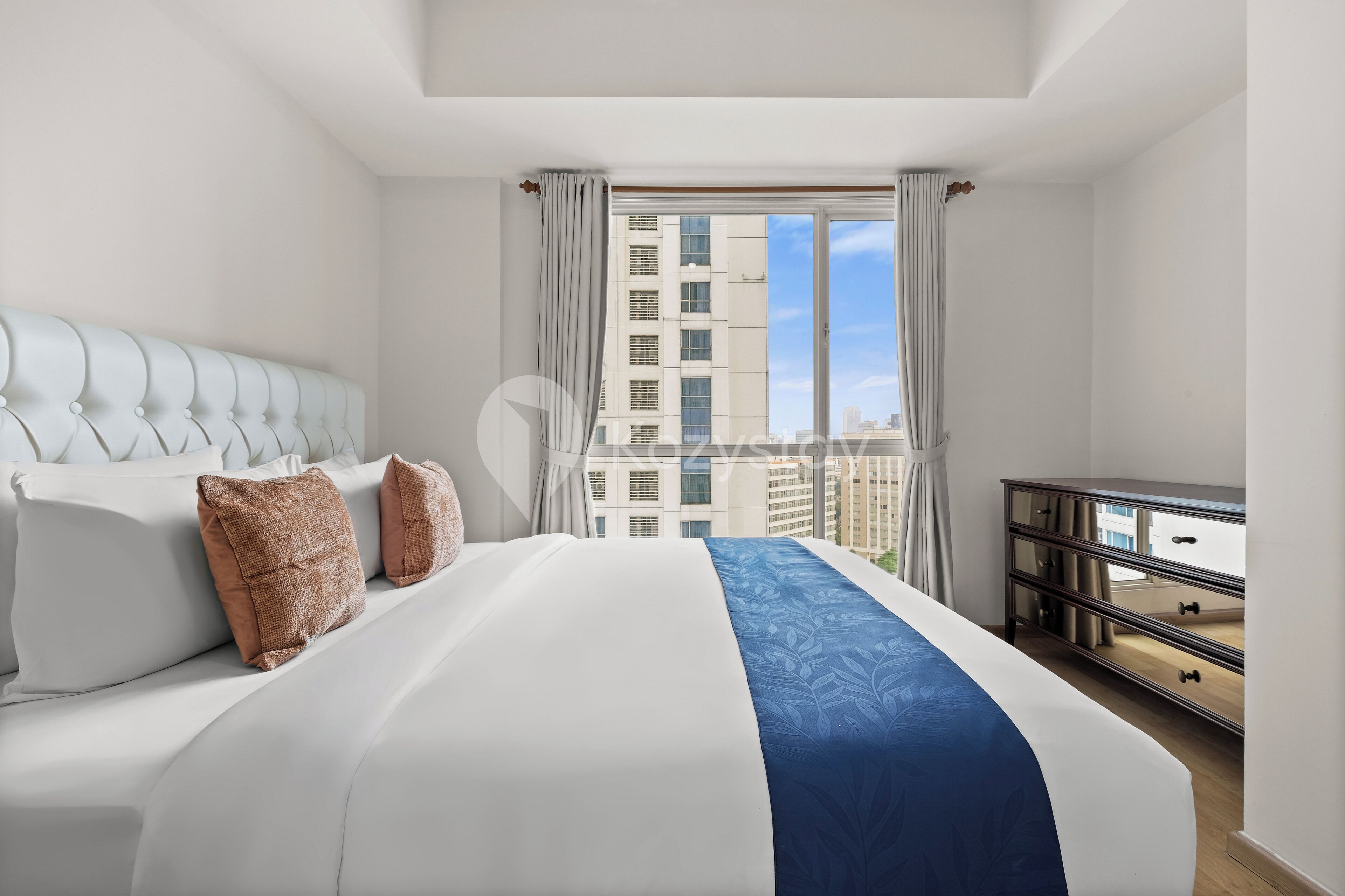 Căn hộ, 2 phòng ngủ, quang cảnh thành phố | Bàn, khu vực làm việc phù hợp cho laptop, bàn ủi/dụng cụ ủi quần áo 