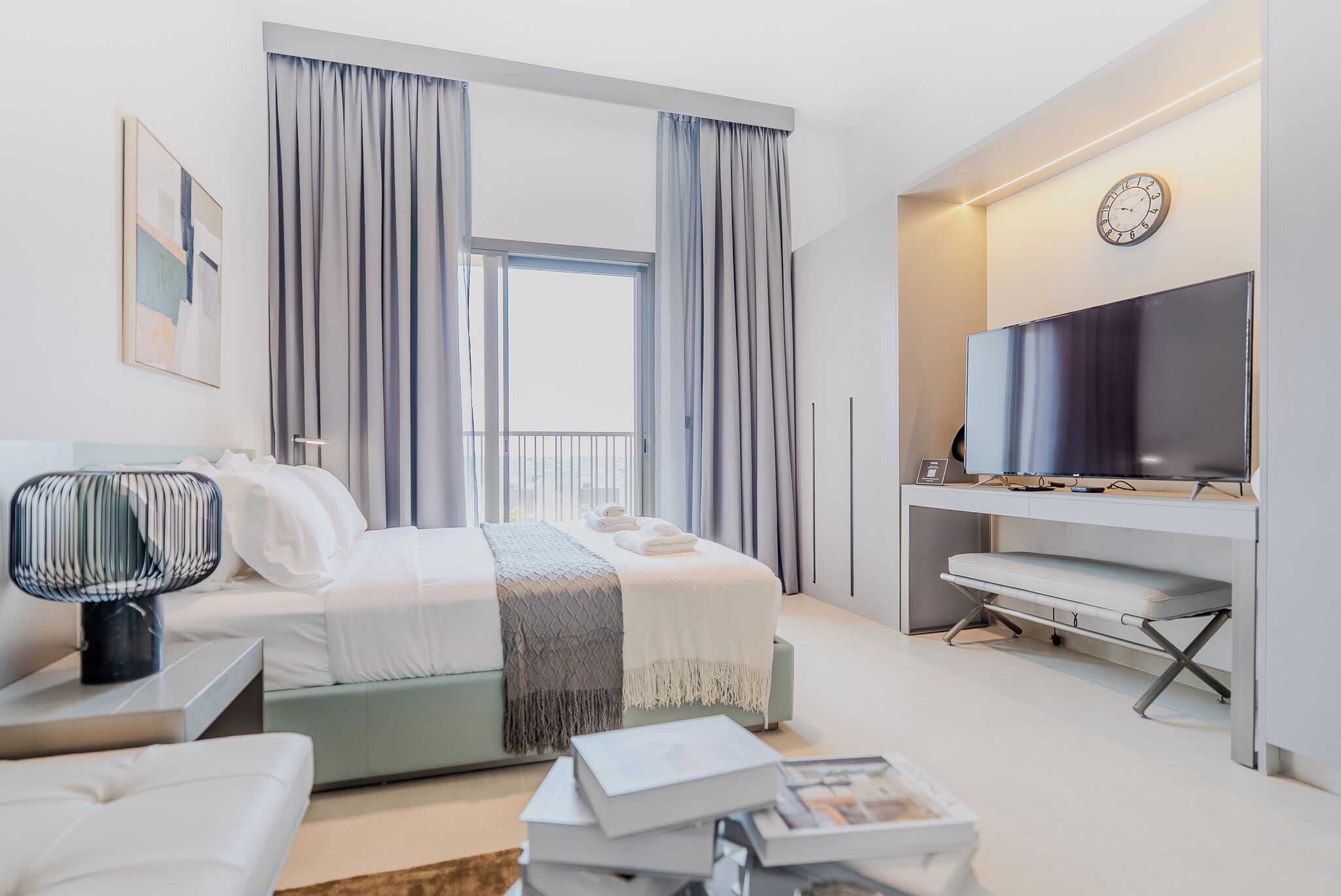 Studio Deluxe, balcon, vue ville | Coin séjour