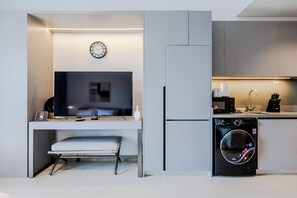 Deluxe Studio, Balcony, City View | Living area - MAG 970 Residences - MBR (Dubai)