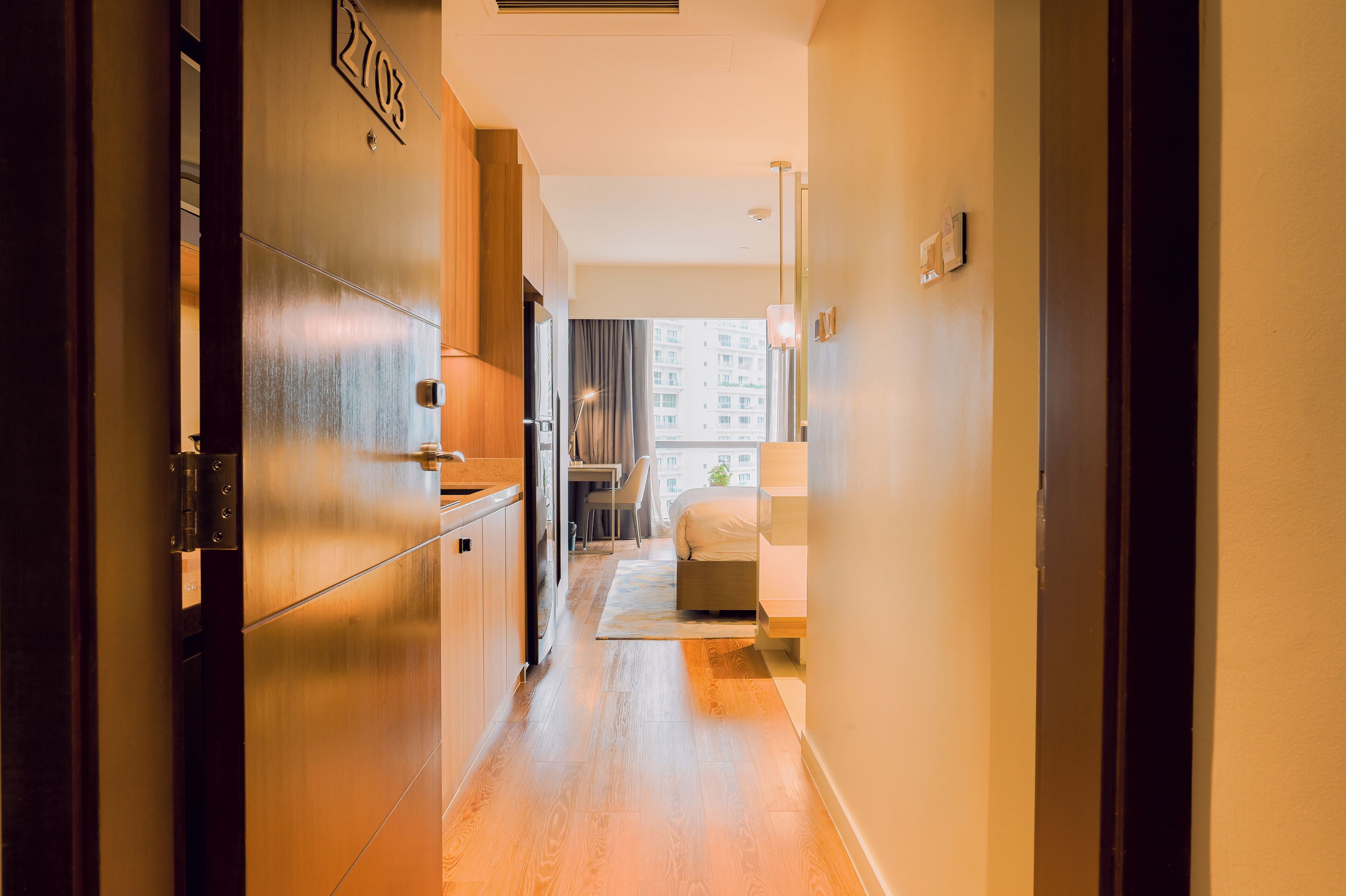 In-room safe, desk, laptop workspace, blackout curtains