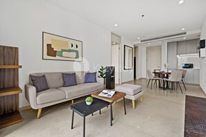 Apartment, 2 Bedrooms, City View | Living area | Smart TV, Netflix, streaming services - Oswin by Kozystay - Cilandak (Jakarta)