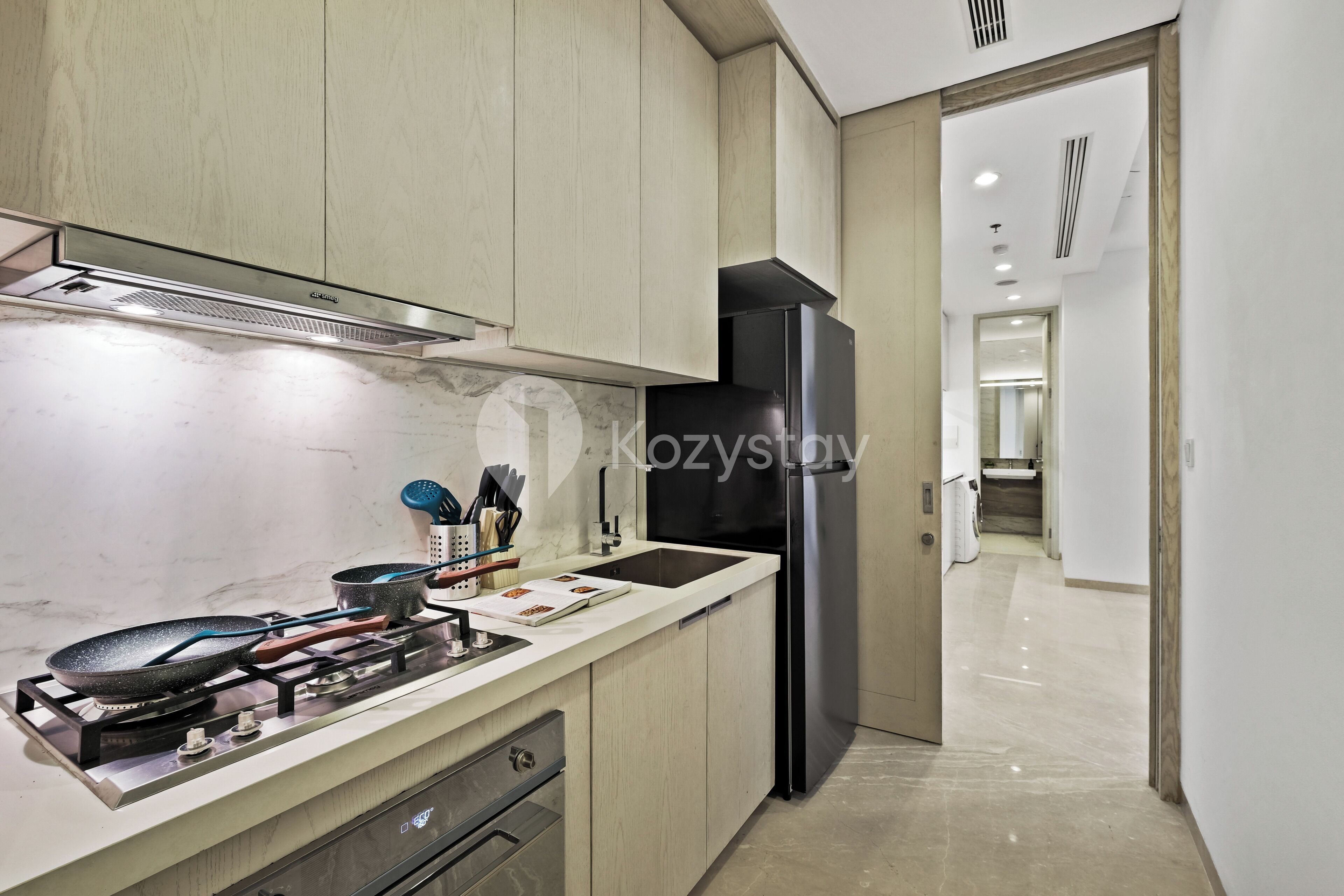 Căn hộ, 2 phòng ngủ, quang cảnh thành phố | Bếp riêng | Tủ lạnh, lò vi sóng, bếp nấu, nồi cơm 