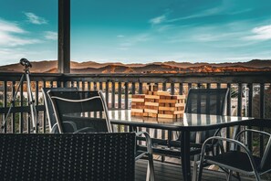 Outdoor dining - SkyDeck 43 | Modern Cabin Near Dollywood + Hot Tub (Sevierville)