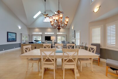 Theater Room & Deck at Massive Salt Pond Home!