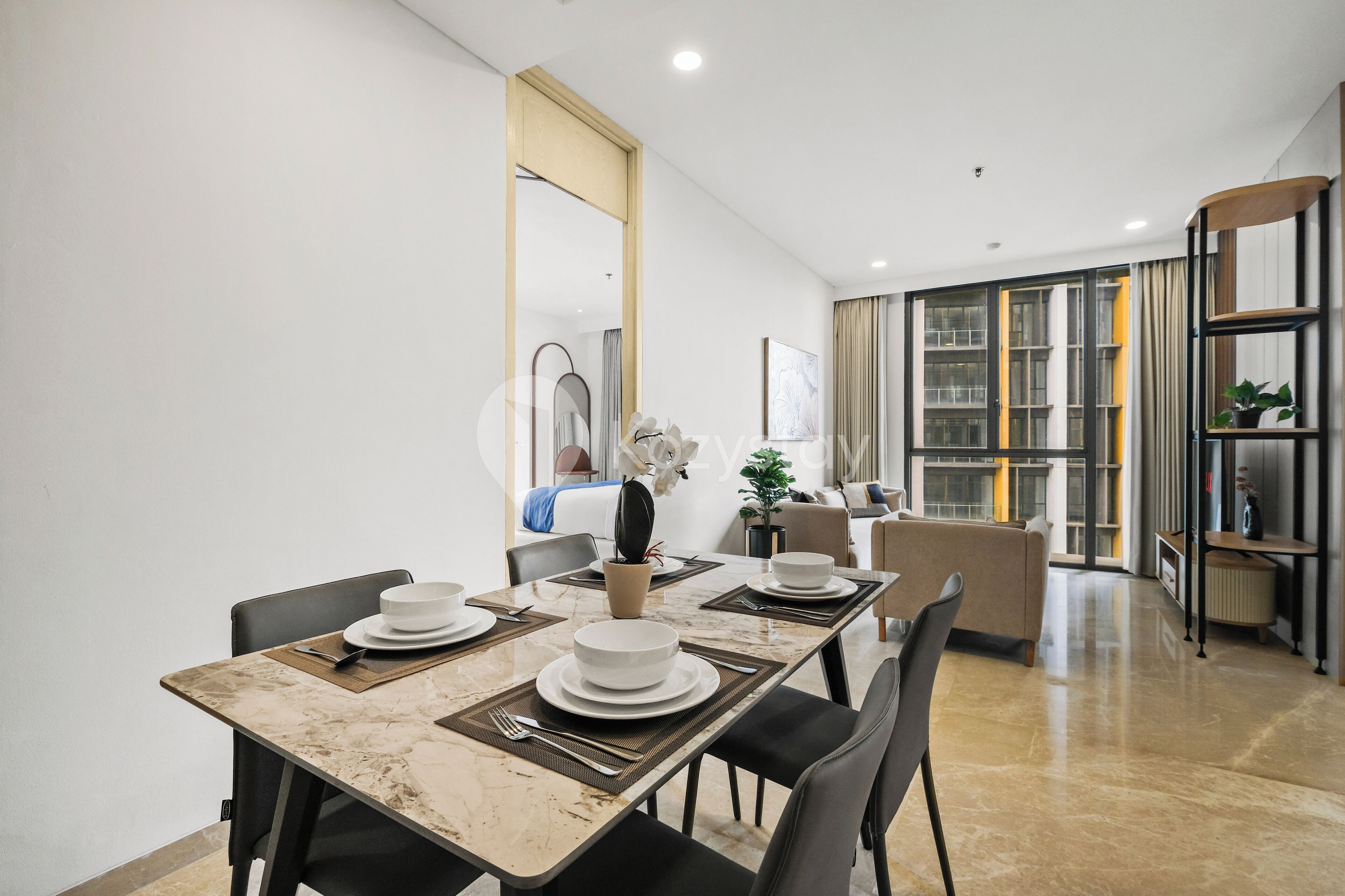 Apartment, 2 Bedrooms, City View | Dining room